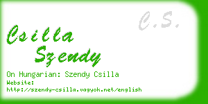 csilla szendy business card